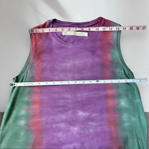 Raquel Allegra Fantasy Tiger Tie Dye Classic Jersey Sleeveless Drama Maxi Dress - Picture 8 of 10